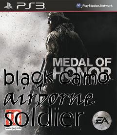 Box art for black camo airborne soldier