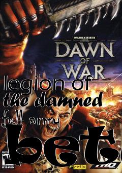 Box art for legion of the damned full army beta