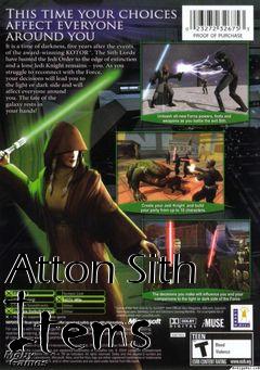 Box art for Atton Sith Items