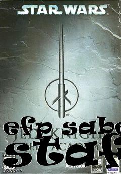 Box art for efp saber staff