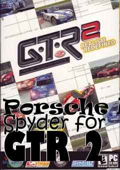 Box art for Porsche RS Spyder for GTR 2
