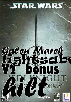 Box art for Galen Marek lightsaber V2  bonus hilt