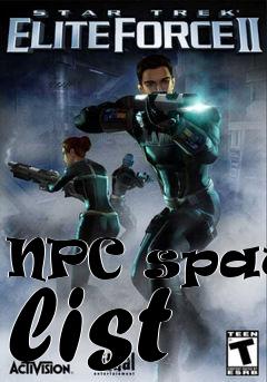 Box art for NPC spawn list