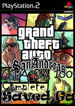 Box art for GTA SA 100% Complete Saved Game