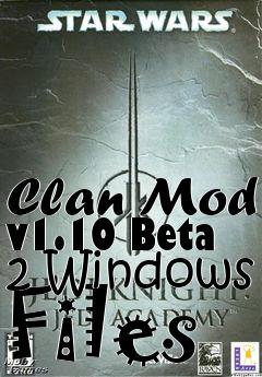 Box art for Clan Mod v1.10 Beta 2 Windows Files