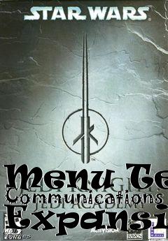 Box art for Menu Team Communications Expansion