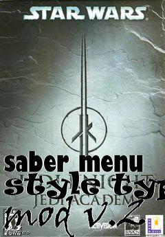 Box art for saber menu style type mod v.2
