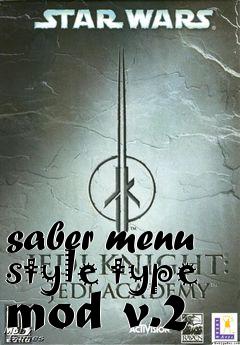 Box art for saber menu style type mod v.2