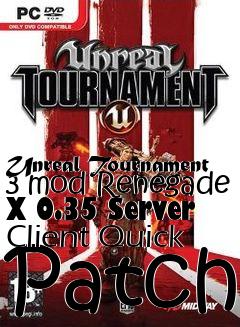 Box art for Unreal Tournament 3 mod Renegade X 0.35 Server Client Quick Patch