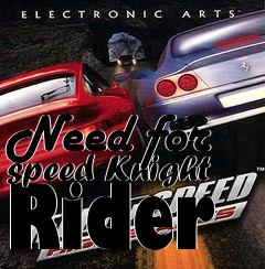 Box art for Need for speed Knight Rider