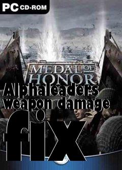 Box art for Alphaleaders weapon damage fix