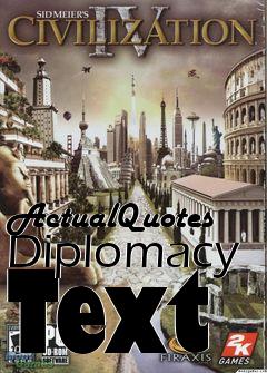 Box art for ActualQuotes Diplomacy Text