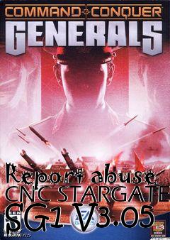 Box art for Report abuse CNC STARGATE SG1 V3.05