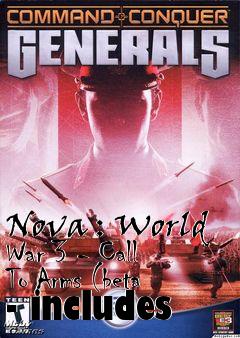 Box art for Nova : World War 3 - Call To Arms (beta - includes