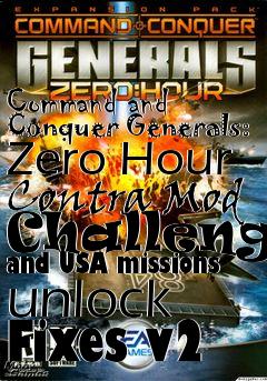 Box art for Command and Conquer Generals: Zero Hour Contra Mod Challenge and USA missions unlock   Fixes v2