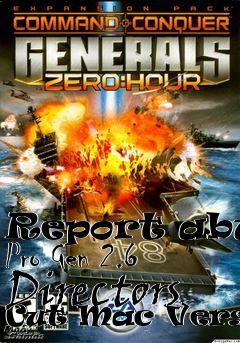 Box art for Report abuse Pro Gen 2.6 Directors Cut Mac Version