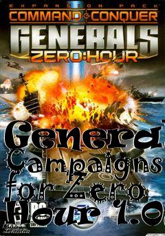 Box art for Generals Campaigns for Zero Hour 1.02