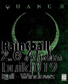 Box art for Paintball 2.0 Alpha build019 Full - Windows