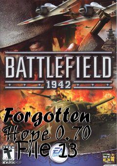 Box art for Forgotten Hope 0.70 - File 13