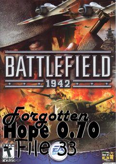 Box art for Forgotten Hope 0.70 - File 33