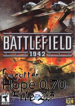 Box art for Forgotten Hope 0.70 - File 23