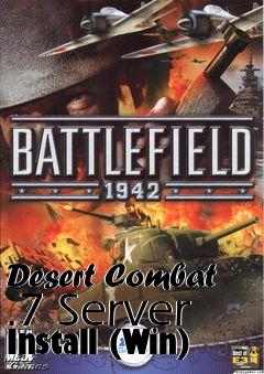 Box art for Desert Combat .7 Server Install (Win)