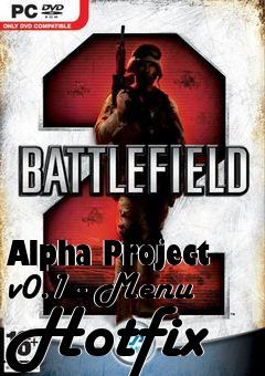 Box art for Alpha Project v0.1 - Menu Hotfix