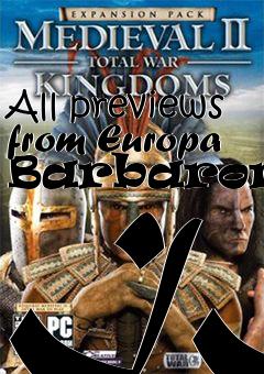 Box art for All previews from Europa Barbarorum II