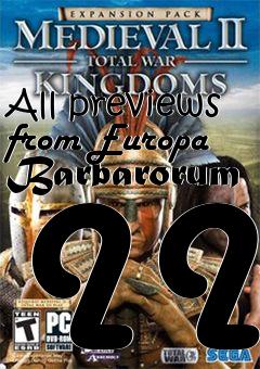 Box art for All previews from Europa Barbarorum II