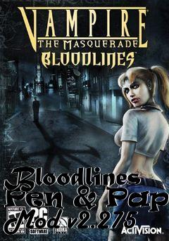 Box art for Bloodlines Pen & Paper Mod v2.275