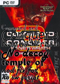 Box art for Command and Conquer 3 Kanes Wrath No decoy temple of nod fix for no sw script