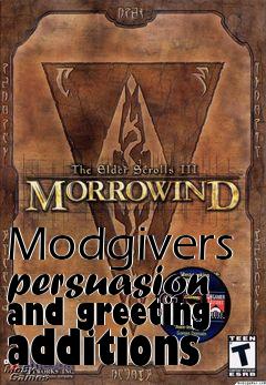 Box art for Modgivers persuasion and greeting additions