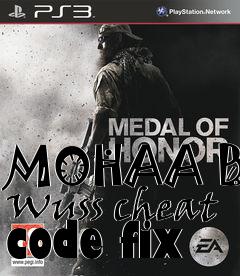 Box art for MOHAA BT Wuss cheat code fix