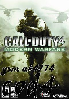 Box art for gsm ak4774 cod4