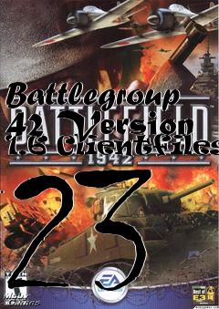 Box art for Battlegroup 42 Version 1.6 Clientfiles 23
