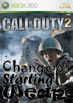 Box art for Change of Starting Weapons