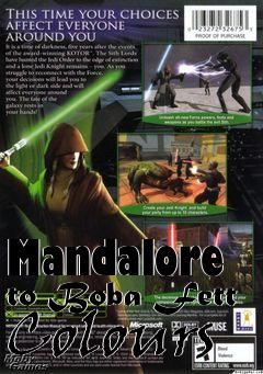 Box art for Mandalore to Boba Fett Colours