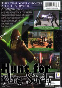 Box art for Hunt for the Sith