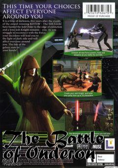 Box art for The Battle of Onderon