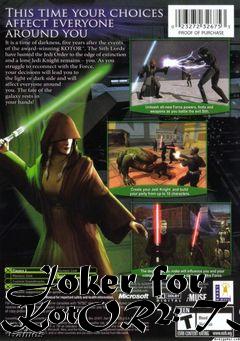 Box art for Joker for KotOR2: TSL