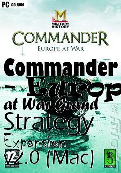 Box art for Commander - Europe at War Grand Strategy Expansion v2.0 (Mac)
