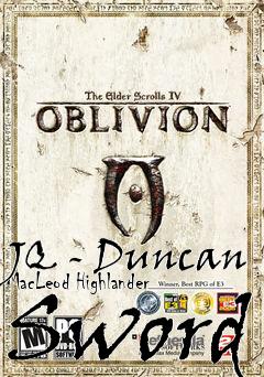 Box art for JQ - Duncan MacLeod Highlander Sword