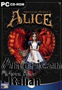 Box art for American McGees Alice - Italian