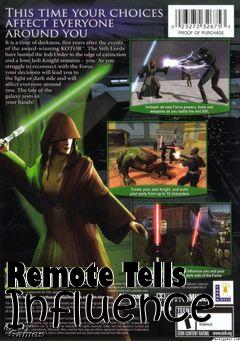 Box art for Remote Tells Influence