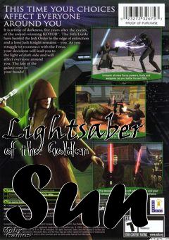 Box art for Lightsaber of the Golden Sun