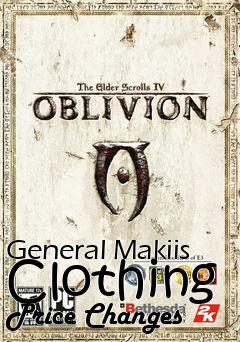 Box art for General Makiis Clothing Price Changes
