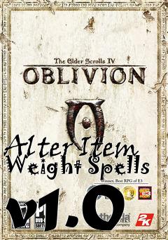 Box art for Alter Item Weight Spells v1.0