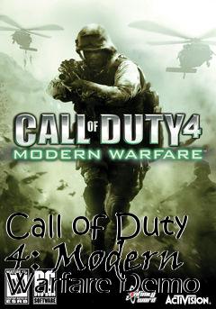 Box art for Call of Duty 4: Modern Warfare Demo