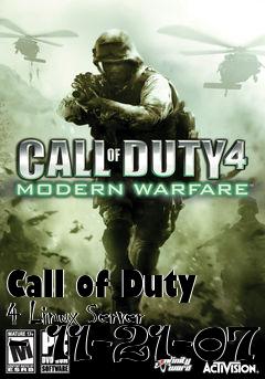 Box art for Call of Duty 4 Linux Server - 11-21-07