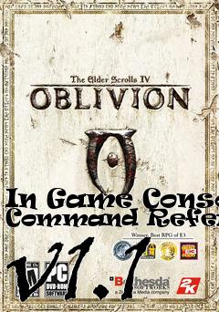 Box art for In Game Console Command Reference v1.1